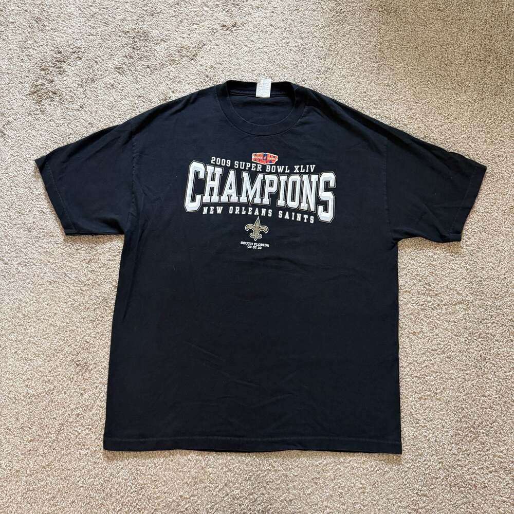Vintage 2009 New Orleans Saints Super Bowl XLIV Champions T-Shirt